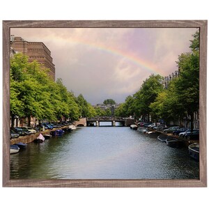 Amsterdam Canal | Rainbow | Photography | Netherlands | Canal | Wall Decor | Wall Hanging | Art Print | Amsterdam Decor