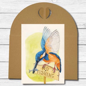 A6 Kunst-Postkarte Nr. 31 - "frecher Eisvogel"