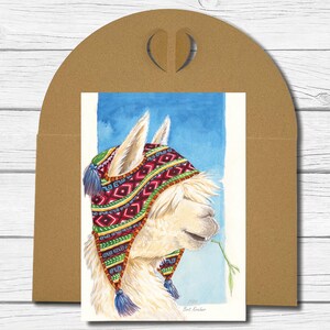 A6 Kunst-Postkarte Nr. 7 - "Gute-Launa-Alpaka"