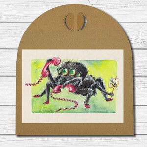 A6 Kunst-Postkarte Nr. 43 - "Bürospinne"