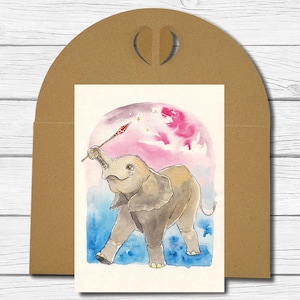 A6 Kunst-Postkarte Nr. 30 - "Zaubefant"