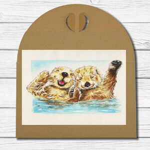 A6 Kunst-Postkarte Nr. 50 - Otter