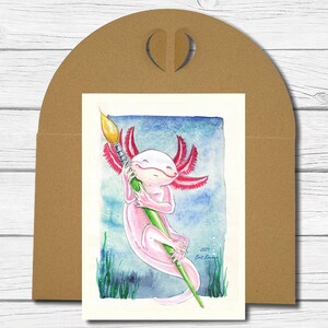 A6 Kunst-Postkarte Nr. 41 - "Axolotl"
