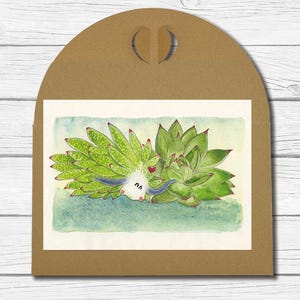 A6 Kunst-Postkarte Nr. 40 - "Blattschafschnecke und Agave"