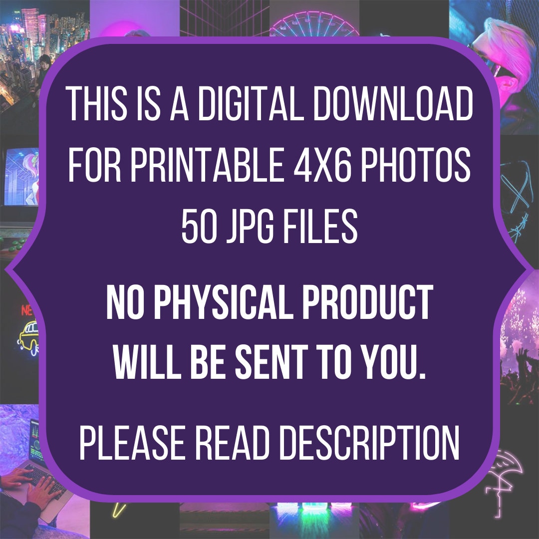 Photo Collage Kit 50 Pcs Neon Aesthetic, Rave Wall Collage Set, Ecstasy ...