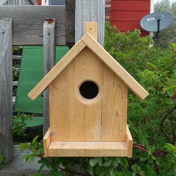 Cedar birdhouses, nesting boxes, feeders