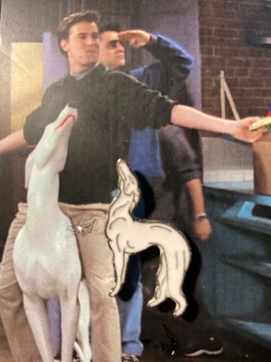 Pin Joey White Dog Statue Friends Etsy