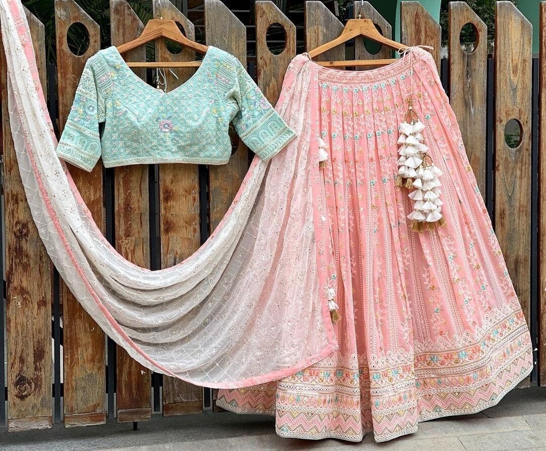 Light Pink Lehenga Choli for Women Indian Party Wear Lengha - Etsy