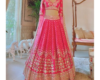 pink choli design