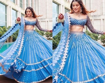 Light blue shop lehenga choli
