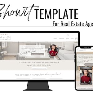 Showit Website Template, Real Estate Agent website template, Showit Website Template for Agents, Real Estate Website, Showit Website Design