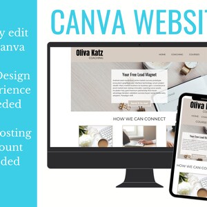 Canva-websitesjabloon | Websitesjabloon voor coaches en dienstverleners | Zakelijke website