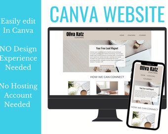 Canva Website Template | Website Template for Coaches and Service Providers | Business Website