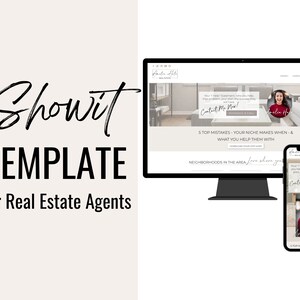 Showit Website Template, Real Estate Agent website template, Showit Website Template for Agents, Real Estate Website, Showit Website Design