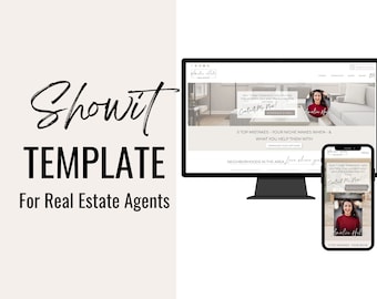 Showit Website Template, Real Estate Agent website template, Showit Website Template for Agents, Real Estate Website, Showit Website Design