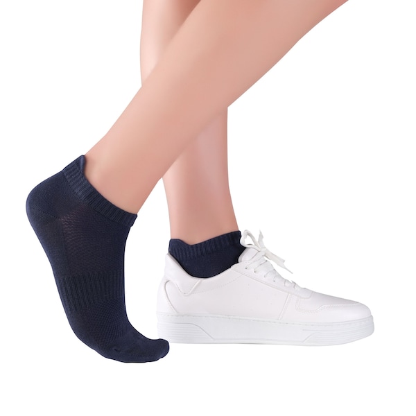 ELYFER 4 Pack Thin Bamboo Ankle Socks, Comfort Blend Low Cut Sneakers Socks, The Best Gift