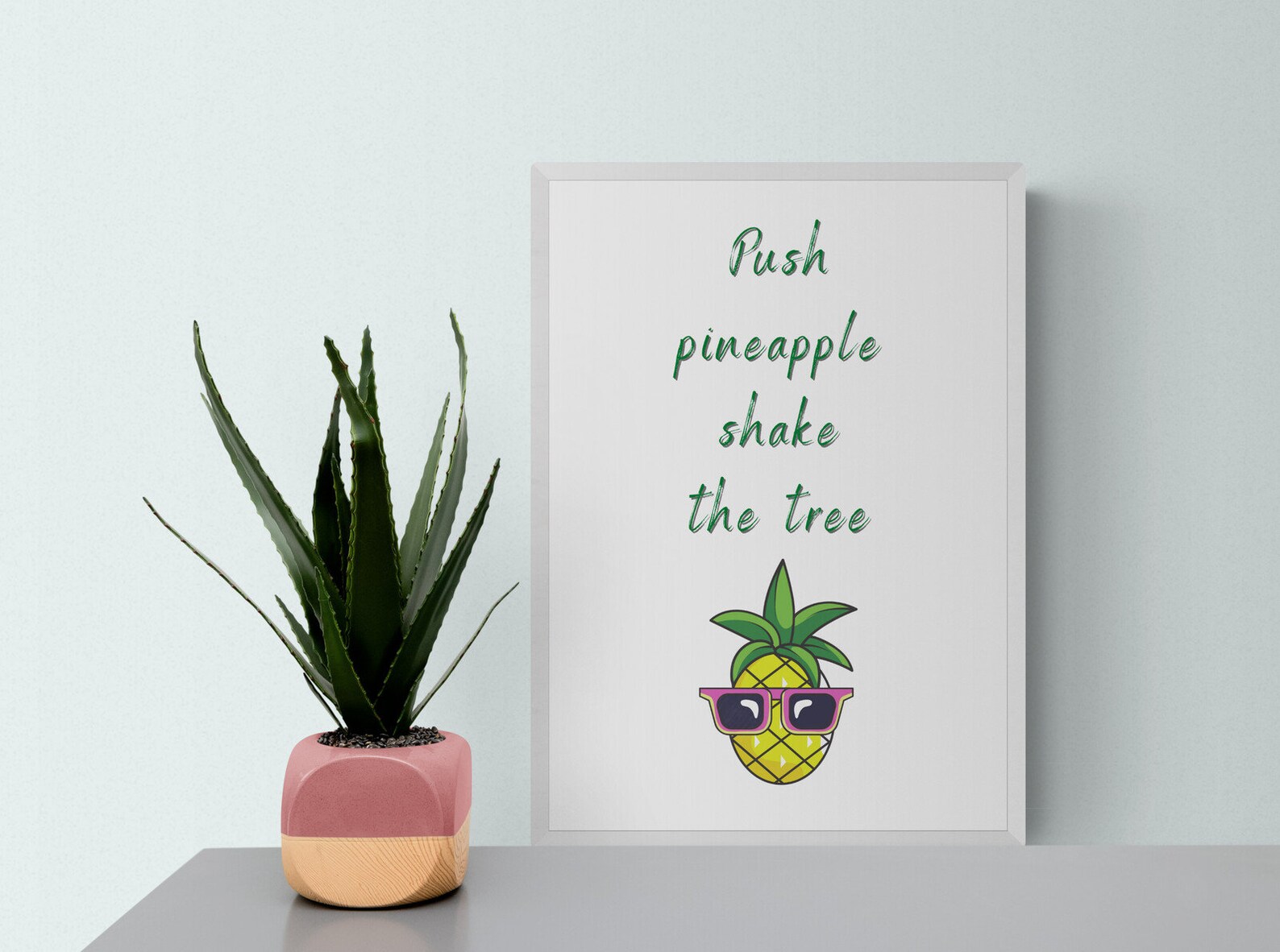 Push pineapple shake the tree Aga doo Song lyrics Print | Etsy