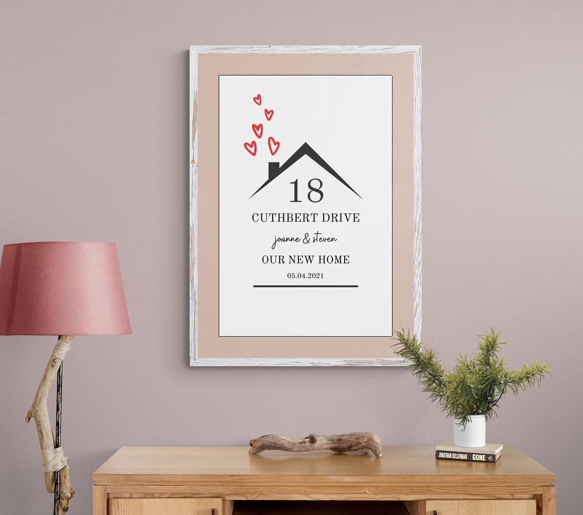 Our new home Personalised Print Wall Art Wall Hangings Etsy