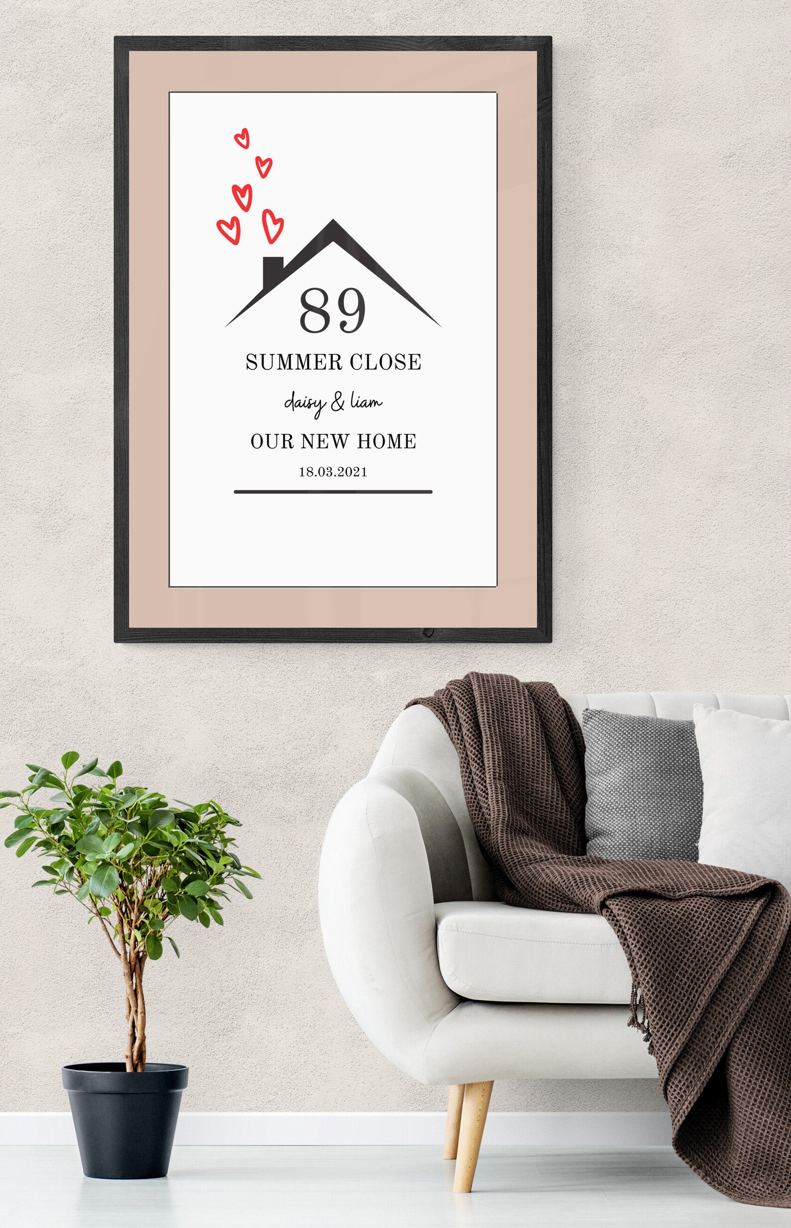 Our new home Personalised Print Wall Art Wall Hangings Etsy