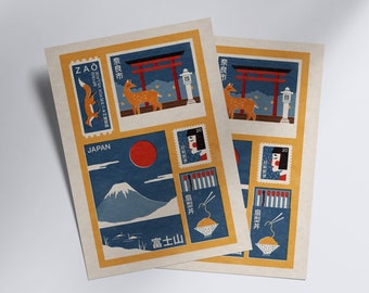 Retro Japan Ephemera A5 Print Matchbook