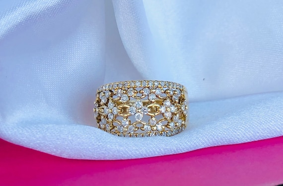 10K Diamond Statement Ring - image 1