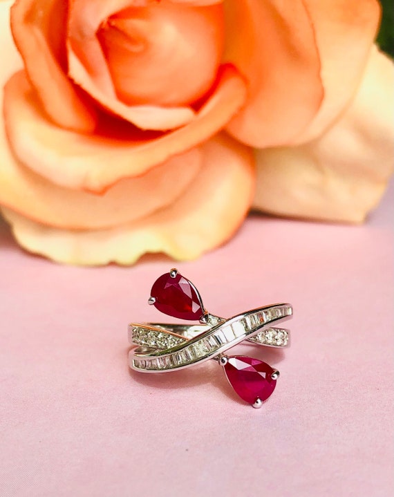 14kt Ruby And Diamond Ring - image 2