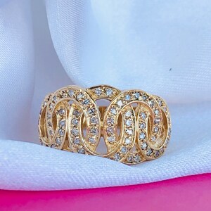 14K Diamond Statement Ring