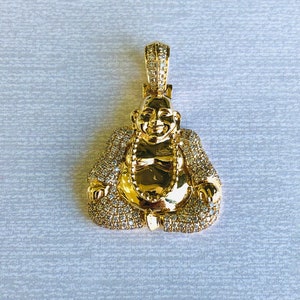 10Kt Yellow Gold Diamond Buddha Pendant