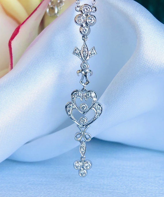 18K Diamond Necklace - image 2