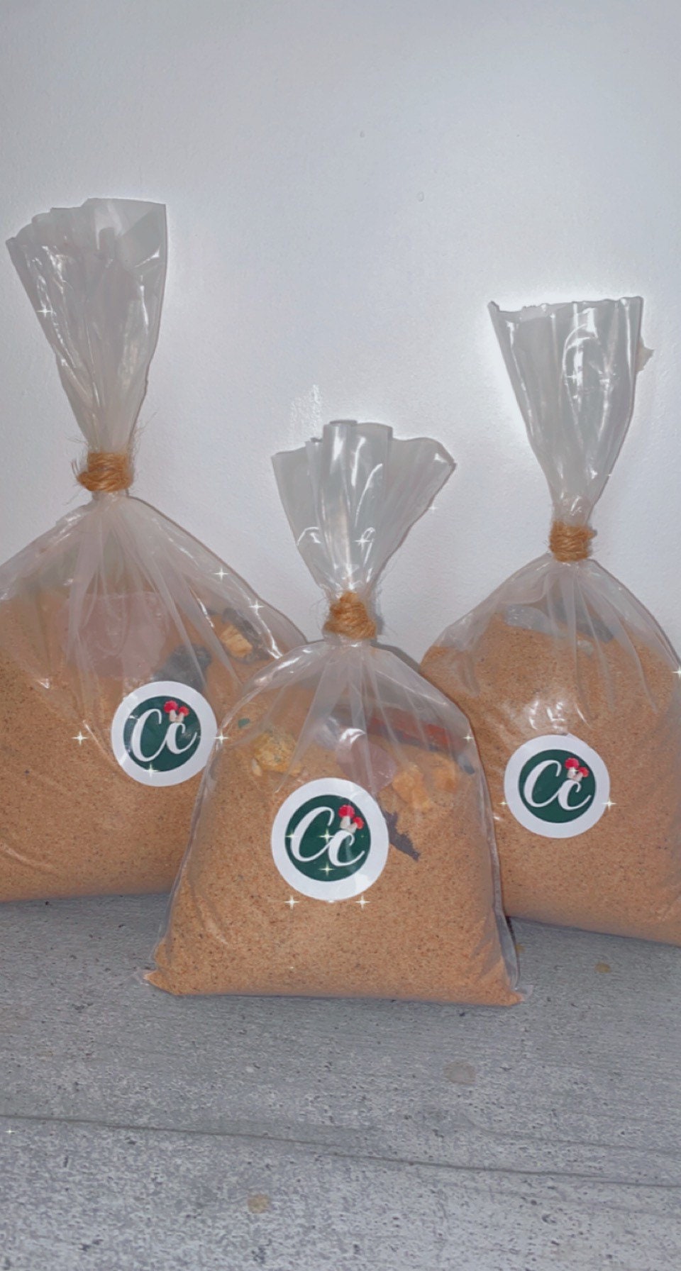 mining bag crystals
