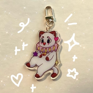 Puppycat Clown Charm  || Double Sided Acrylic Keychain || Bee and Puppycat || cute Clowncore aesthetic