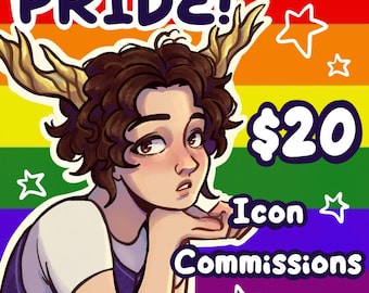 Pride Icon Character Commissions || Custom Digital Art Commissions