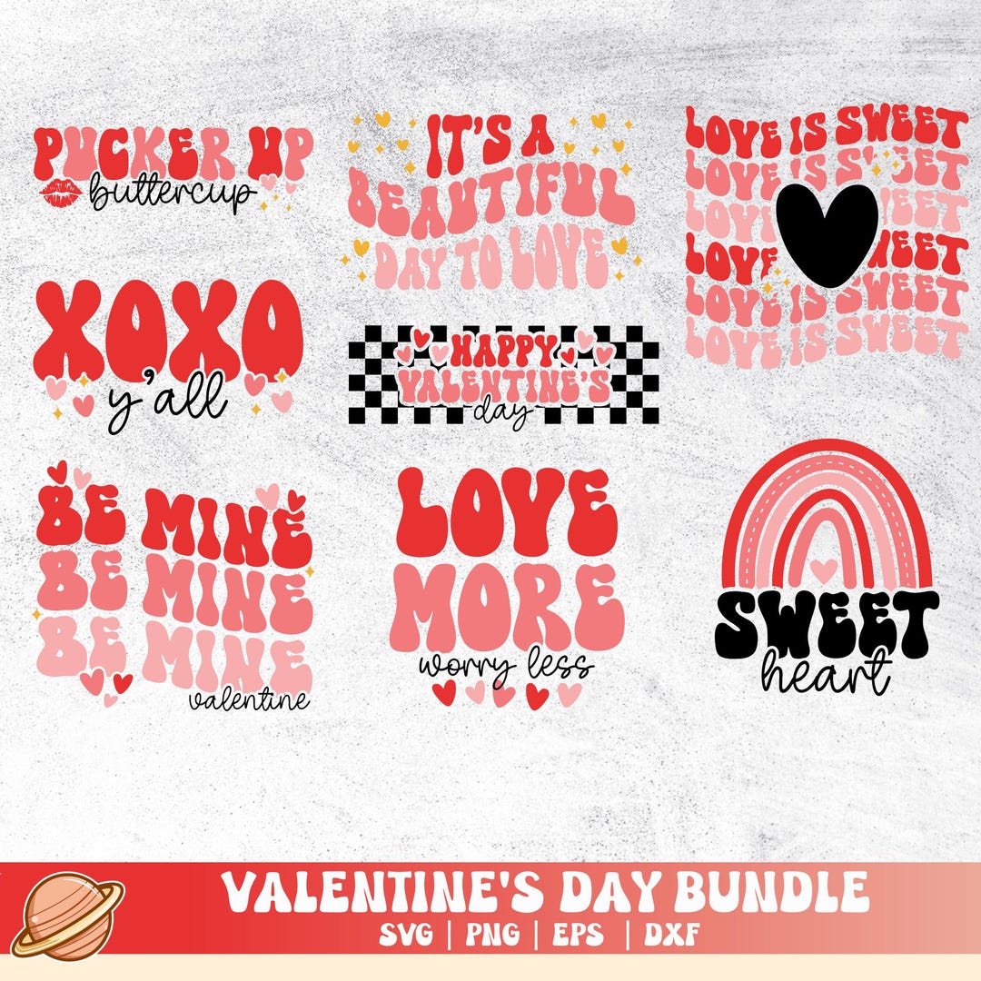Valentine Svg Bundle | Valentines Day Svg | Be Mine Svg | Xoxo Svg ...