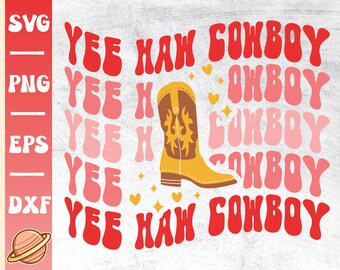 Yee Haw Cowboy Svg | Western Valentine | Happy Valentines Day | Howdy Valentine Png | Cowboy Valentine Cricut File