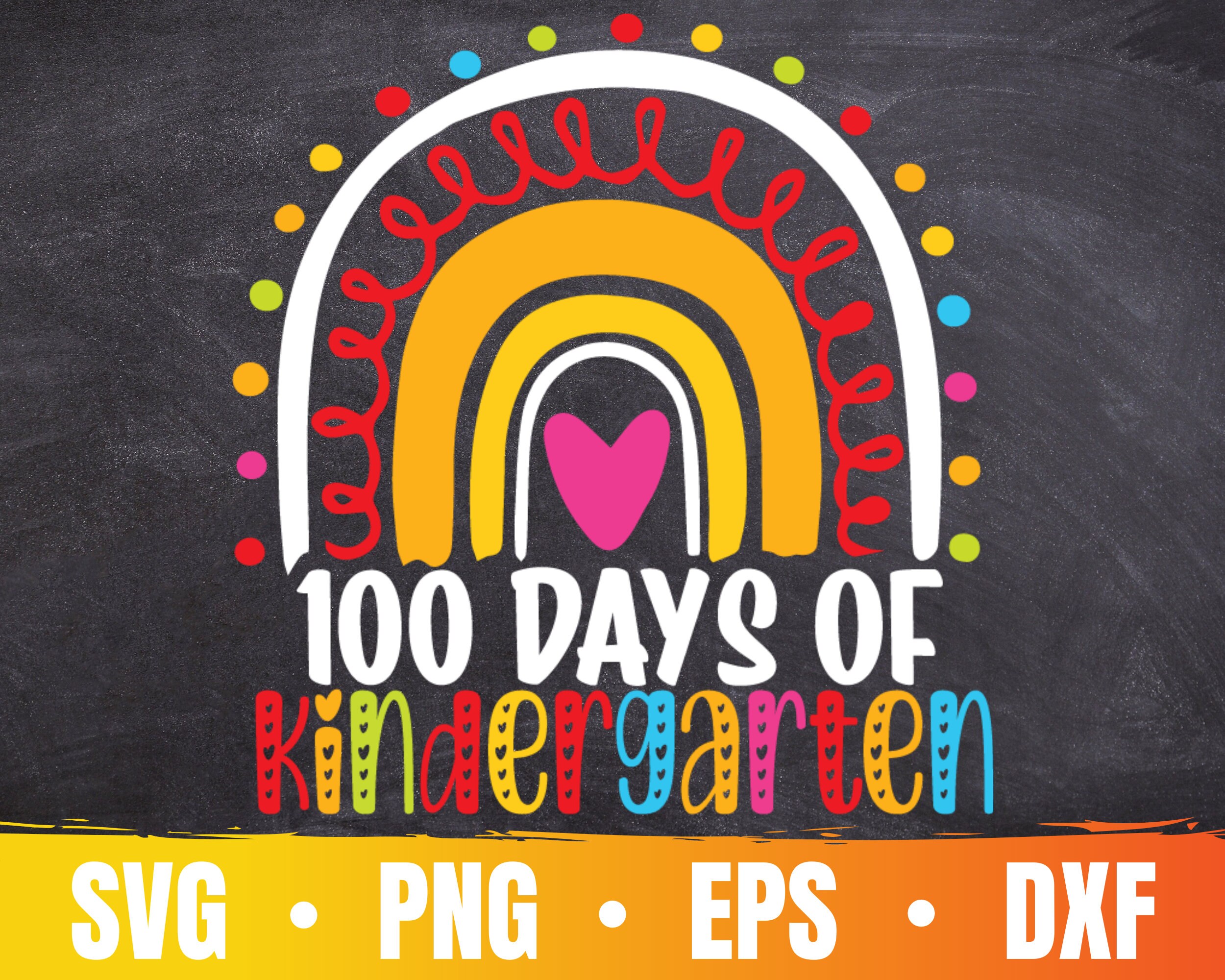 100 Days of Kindergarten SVG 100 Days Smarter SVG 100 Days - Etsy