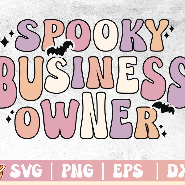 Propriétaire d’entreprise effrayant Svg | Rétro Halloween Svg | Entrepreneur Svg | | Spooky Vibes Petite entreprise svg | Spooky Mama Cricut Fichier |