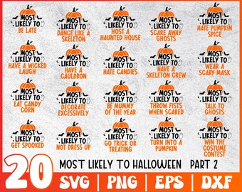 Most Likely To Halloween Svg | Halloween Bundle Svg | Matching Family Shirts Png | Funny Group Halloween Png | Costume Halloween Party