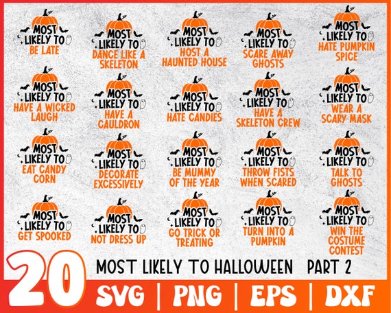 Most Likely To Halloween Svg | Halloween Bundle Svg | Matching Family Shirts Png | Funny Group Halloween Png | Costume Halloween Party