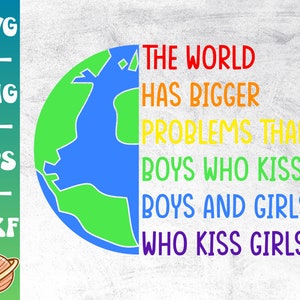 Bigger Problems Svg | Pride Month Svg | Gay Pride Svg | Lesbian Pride Png | Lgbtq Pride Shirt | Love is Love Cricut File | Rainbow Heart