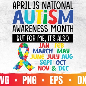 Autisme Awareness Maand Svg | Autisme Mom | Autisme Puzzel Svg Bestand Voor Cricut | Lint Eps | April Austism | Commercieel gebruik & digitale download