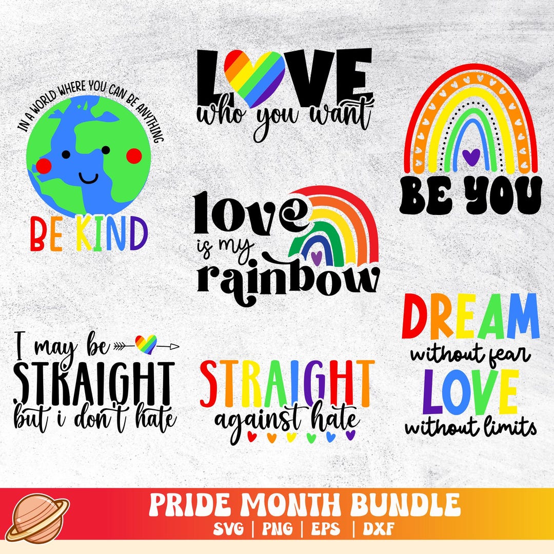 Pride Month Bundle Svg | Pride Gay Svg Bundle | Lesbian Pride Png ...