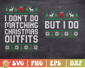Christmas Couple Svg | Ugly Christmas Sweaters Svg | Christmas Svg Bundle | Matching Christmas Shirts Svg | Xmas Group Shirts