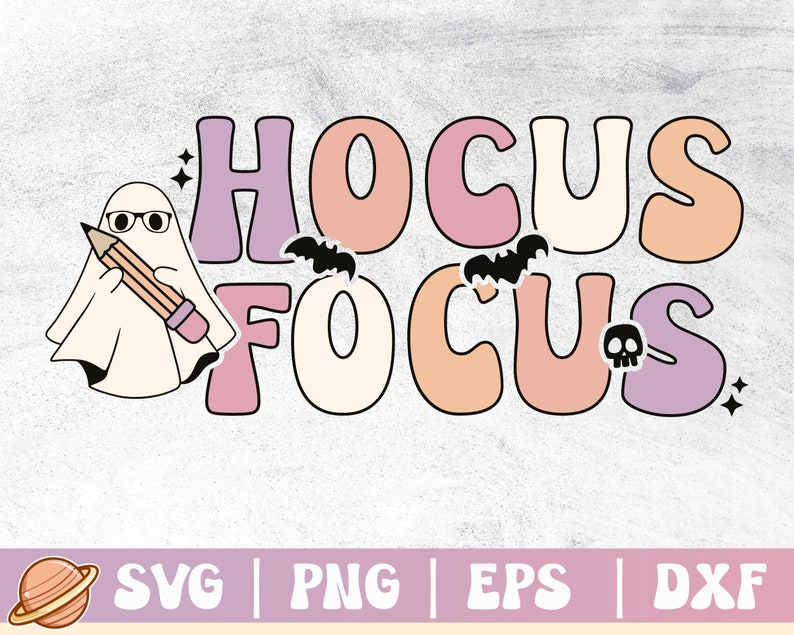 Hocus Focus Svg | Lärare Halloween Png | Halloween Lärarskjorta Svg | Trick or Teach Svg | Fantastiska elever | Läskig lärare bild 1