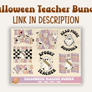 Hocus Focus Svg | Lärare Halloween Png | Halloween Lärarskjorta Svg | Trick or Teach Svg | Fantastiska elever | Läskig lärare bild 6