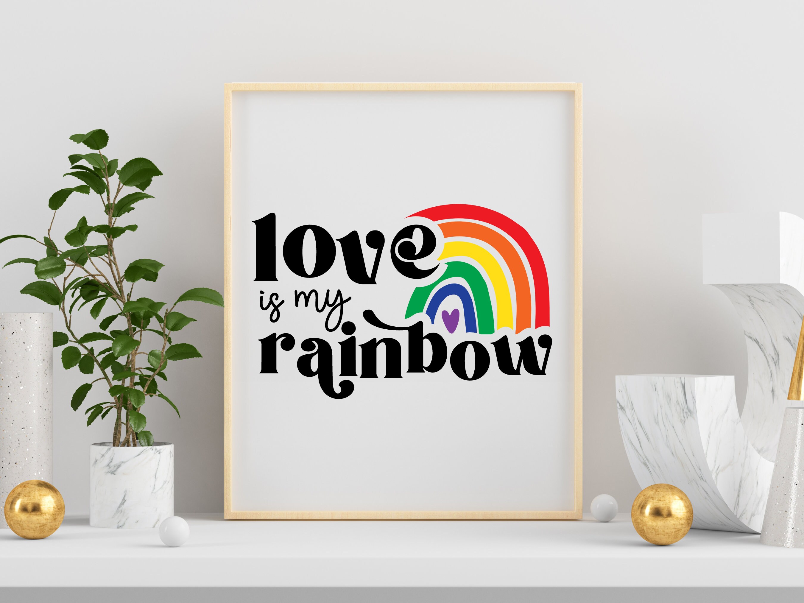 Love is My Rainbow Svg | Pride Month Svg | Gay Pride Svg | Lesbian ...