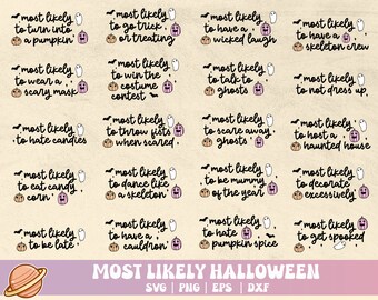 Most Likely To Halloween Svg | Funny Group Halloween Png | Halloween Bundle Svg | Matching Family Shirts Png | Halloween Party Costume