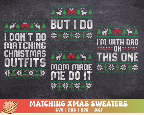 Christmas Family Bundle Svg | Ugly Christmas Sweaters Svg | Christmas Svg Bundle | Matching Christmas Shirts Svg | Xmas Group Shirts