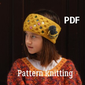 Honeycomb Bee Headband Knitting Pattern, Beginner DIY (PDF Pattern)