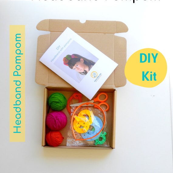 DIY Kit Pom Pom Makers, Craft Kits for Teens, Gift for Girl, Box for  Creativity, DIY Kit Headband, Activity Set for Kids, Holiday Crafts 