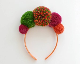 Pattern Pompom Headband, Craft for Teens, Holiday DIY, Kids Activity, Pompom Makers, Gift for Girls, Craft for Adults
